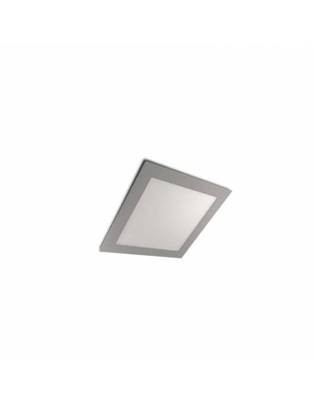 Downlight LED 24W, Slim cuadrado color gris.