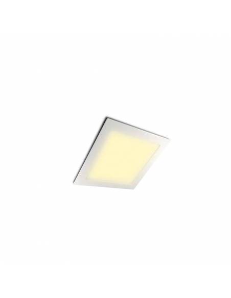 Downlight LED 24W, Slim cuadrado color blanco. Luz cálida.