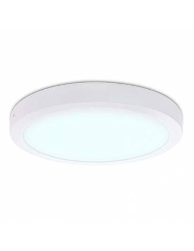Plafón led, modelo SLIM, redondo de 24W, color blanco. Luz fría.