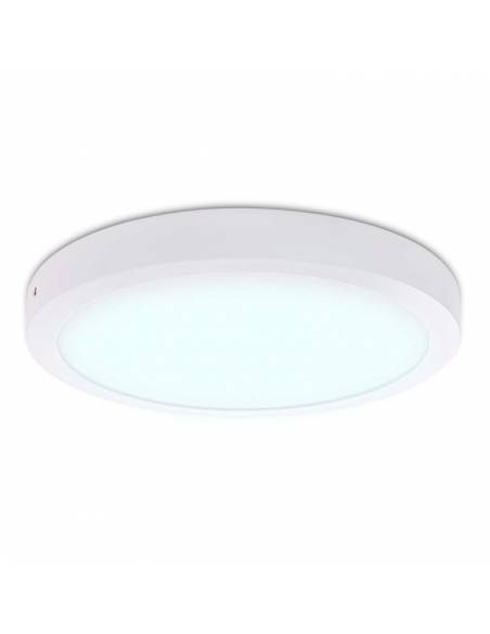 Plafón led, modelo SLIM, redondo de 24W, color blanco. Luz fría.