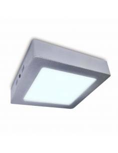 Plafón led, modelo SLIM de 12W, cuadrado, color gris. 2