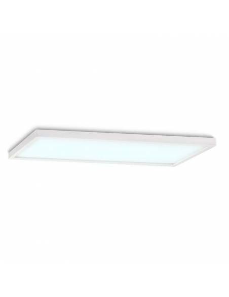 Plafón LED, modelo SLLIM, rectangular, de 56W, color blanco. Luz fría.