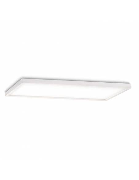 Plafón LED, modelo SLLIM, rectangular, de 56W, color blanco. Luz neutra (blanca).