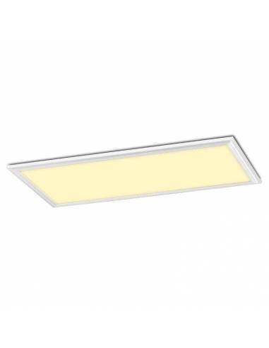 Panel LED, rectangular de 120 x 60 cms, de 80W, color blanco. Luz cálida.
