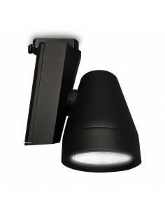 Foco led para carril, modelo TRACK.06. Proyector de 30W, forma cónica. Color negro. 2