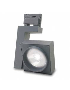 Foco led para carril universal, TRACK.09 con driver OSRAM. Proyector de 35W. Color gris. 2