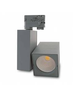 Foco led para carril trifásico PHILIPS, TRACK.10, proyector de 35W. Color blanco.