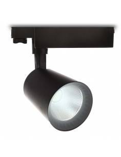 Foco led para carril trifásico, TRACK.12. Proyector de 30W, color negro. 2