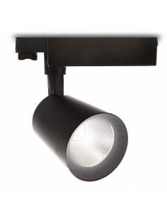 Foco led para carril trifásico, TRACK.12. Proyector de 30W, color negro. 2