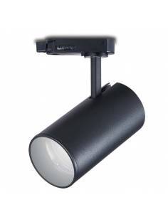 Foco para carril trifásico, modelo TRACK.25, para bombillas dicroicas GU10. Color negro. 2