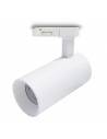 Foco led para carril trifásico, TRACK.28. Proyector de 13W, color blanco.