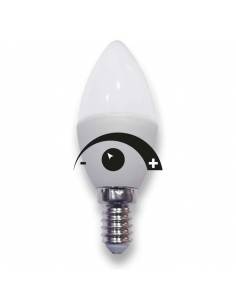 Bombilla dimmable (regulable) tipo vela de 6w y rosca tornillo E14. 2