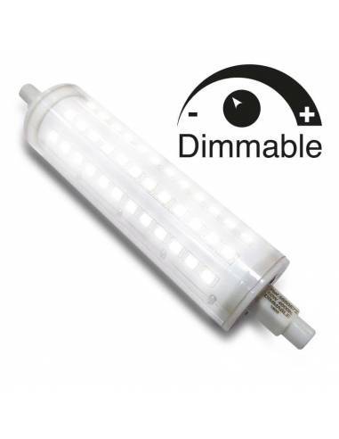 BOMBILLA LED R7S 118mm de 10W, lámpara lineal de led con bornes de conexión. Luz neutra (blanca).