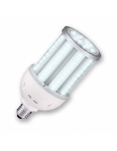 BOMBILLA LED MAZORCA E27 DE 27W, modelo CORN. Casquillo, tornillo E40. Para farolas en alumbrado público. Luz fría.
