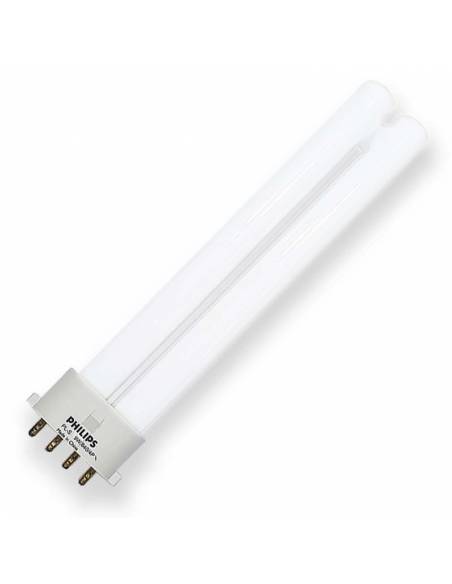 Bombilla PHILIPS PL-S de 9W y 4 PINES, de bajo consumo. Luz neutra.