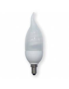 Bombilla de bajo consumo PRILUX VELA FANTASÍA de 9W, rosca casquillo E14.