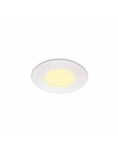 Downlight LED 3W, Slim redondo color blanco. Luz cálida.