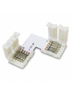 Conector L de 5 PIN para conectar en ángulo recto 2 tiras de led de 12V o 24V de RGBW. 2