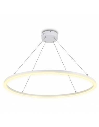 Luminaria colgante de Aro de luz led. Lámpara anillo de luz. Potencia de 48W. Luz cálida.