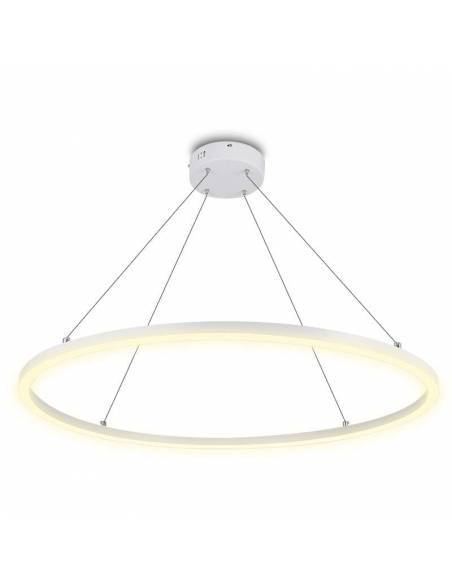 Luminaria colgante de Aro de luz led. Lámpara anillo de luz. Potencia de 48W. Luz cálida.