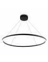 Luminaria colgante de Aro de luz led. Lámpara anillo de luz, carcasa color negro. Potencia de 48W