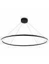 Luminaria colgante de Aro de luz led. Lámpara anillo de luz. Potencia de 60W. Carcasa color negro.