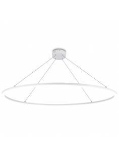 Luminaria colgante de Aro de luz led. Lámpara anillo de luz. Potencia de 85W. Carcasa color blanca. 2