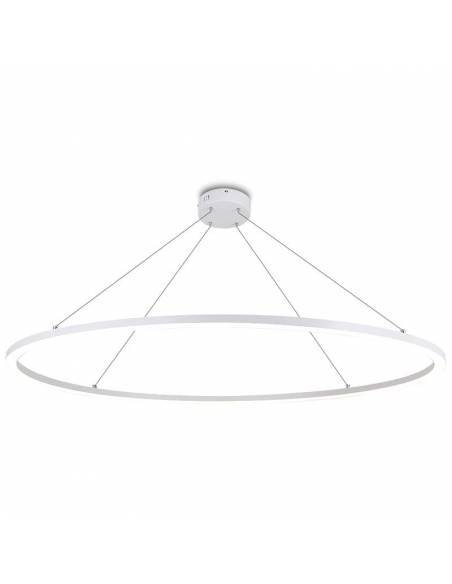 Luminaria colgante de Aro de luz led. Lámpara anillo de luz. Potencia de 85W. Carcasa color blanca.