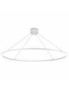 Luminaria colgante de Aro de luz led. Lámpara anillo de luz. Potencia de 85W. Carcasa color blanca.