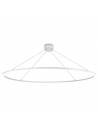 Luminaria colgante de Aro de luz led. Lámpara anillo de luz de 120 cms de diámetro. Potencia de 100W. Carcasa color blanca.