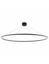 Luminaria colgante de Aro de luz led. Lámpara anillo de luz de 120 cms de diámetro. Potencia de 100W. Carcasa color negro.