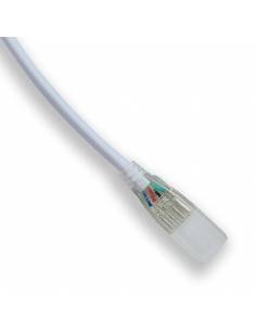 Conector con cable para tiras LED de RGB directas a red 230V.