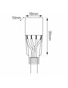 Conector con cable para tiras LED de RGB directas a red 230V. 2