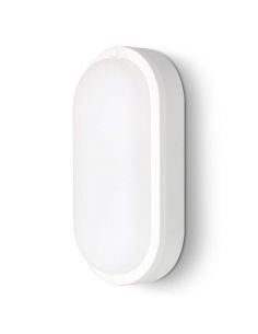 Plafón oval TRAZO de 15W Blanco. Para superficie en pared o techo.