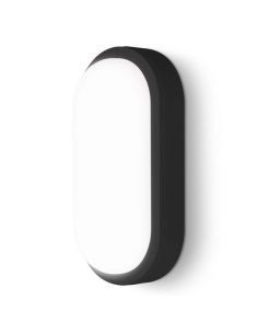 Plafón oval TRAZO de 15W Blanco. Para superficie en pared o techo. Color negro. 2
