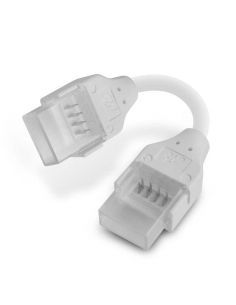 Conector flexible V8, con 4 pines de conexión x 2 y cable flexible. Para conectar 2 tiras LED RGB directas a RED.
