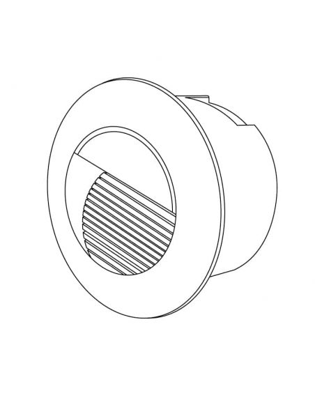 VULCAN-1, baliza LED empotrable para exterior o interior. Dibujo técnico.