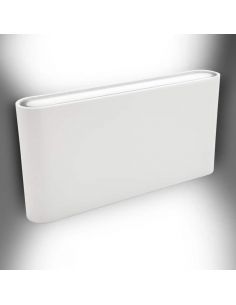 DEMON-2, aplique LED exterior para pared de dos luces. Carcasa en color blanca. 2