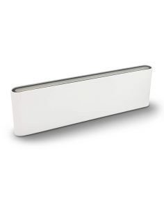 DEMON-3, aplique LED exterior para pared de dos luces. Carcasa en color blanca.
