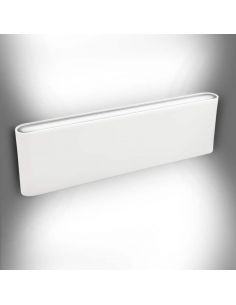 DEMON-3, aplique LED exterior para pared de dos luces. Carcasa en color blanca. 2