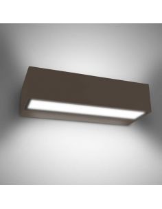 Aplique de pared LED, BOSS dos luces, para exterior. Color Marrón. 2