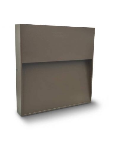 Aplique LED exterior, STRATOR-2 cuadrado de color Marrón.