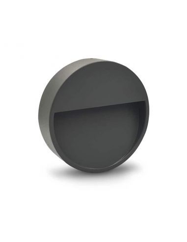 Aplique LED exterior, STRATOR-3 redondo de color Antracita.