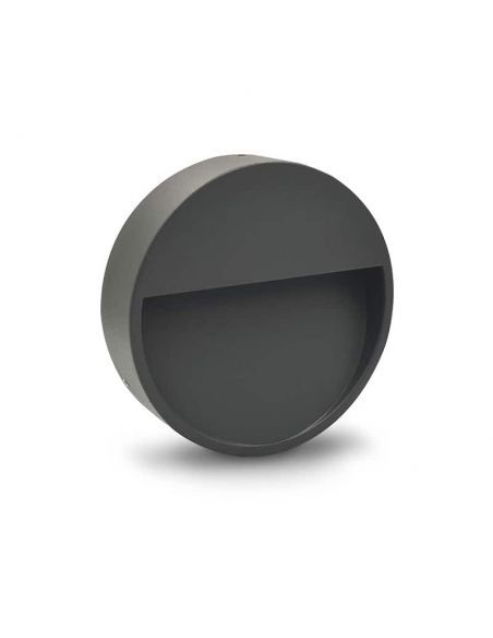 Aplique LED exterior, STRATOR-3 redondo de color Antracita.