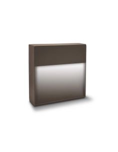 Aplique LED exterior, STRATOR-1 cuadrado de color Marrón. 2