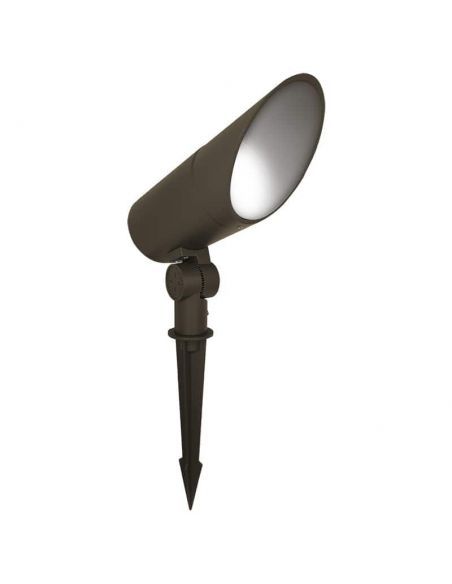 Foco proyector COBRA GU10 con estaca puntiaguda pincho. Color Marrón. LUZ blanca neutra.