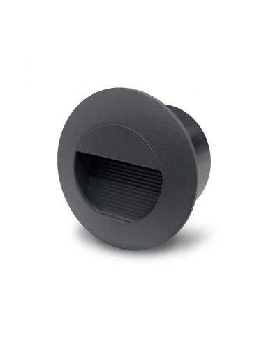 VULCAN-1, baliza LED empotrable para exterior o interior. Modelo en color antracita.