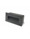 VULCAN-3, baliza LED RECTANGULAR empotrable para exterior o interior. Modelo en color antracita.