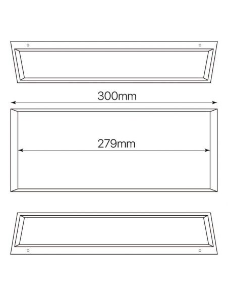 Aplique de pared, HAMMER LED color blanco, luz dual 2x12W. Medidas.