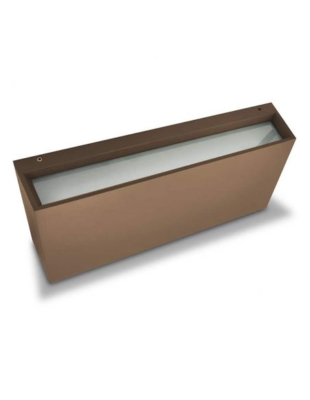 Aplique de pared, HAMMER LED color marrón, luz dual 2x12W.